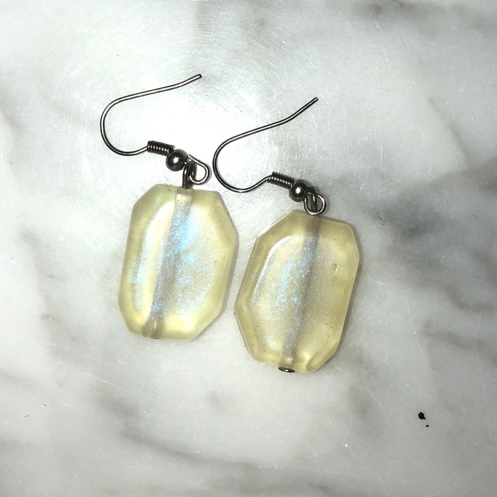 Stone drop earrings